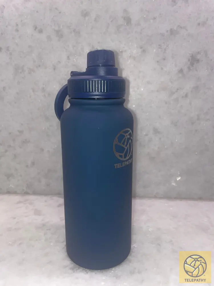 Telepathy Customizable Water Bottle With Magnetic Phone Holder 1000Ml / Deep Blue Drinkware