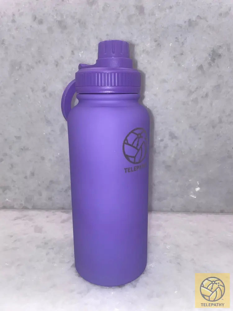 Telepathy Customizable Water Bottle With Magnetic Phone Holder 1000Ml / Lavender Purple Drinkware